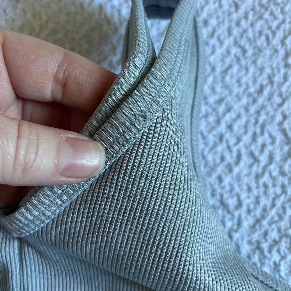 Alo Yoga Togetherness Bra Grey Heather Size Medium
